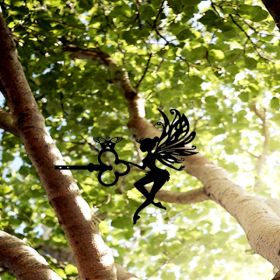 CIFbuy Sentimental Metal Silhouette Wall Art Durable Yard Garden Decoration Gift (TikTok, Temu Pick-up Service) (Option: defaulttitle)